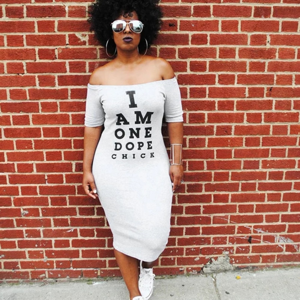 RESTOCKED - New XL NYC Casual Off-Shoulder Dress - Picture 1 of 6